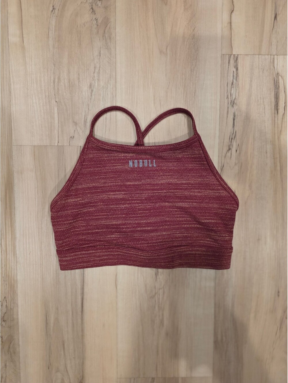 NOBULL Women's Medium Red Heathered Sports Bra